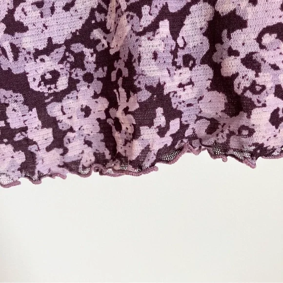 Axcess Y2K Purple Floral Blouse - Picture 5 of 9